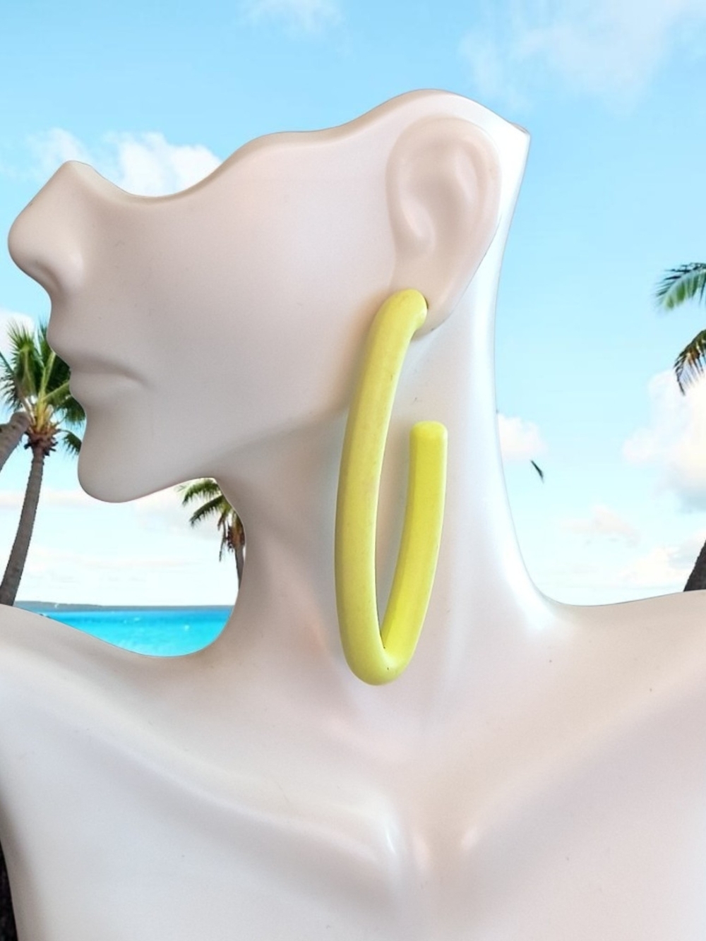 Retro 80s 90s Neon Bright Half Hoop Earrings
